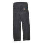 CARHARTT Womens Regular Black Denim Cotton Blend Zip Jeans W32 L30 Classic Style
