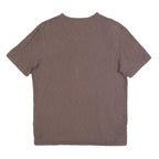 NEXT Mens Brown V-Neck Cotton Blend T-Shirt S Short Sleeve Plain Casual