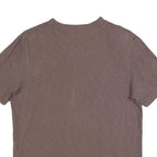 NEXT Mens Brown V-Neck Cotton Blend T-Shirt S Short Sleeve Plain Casual