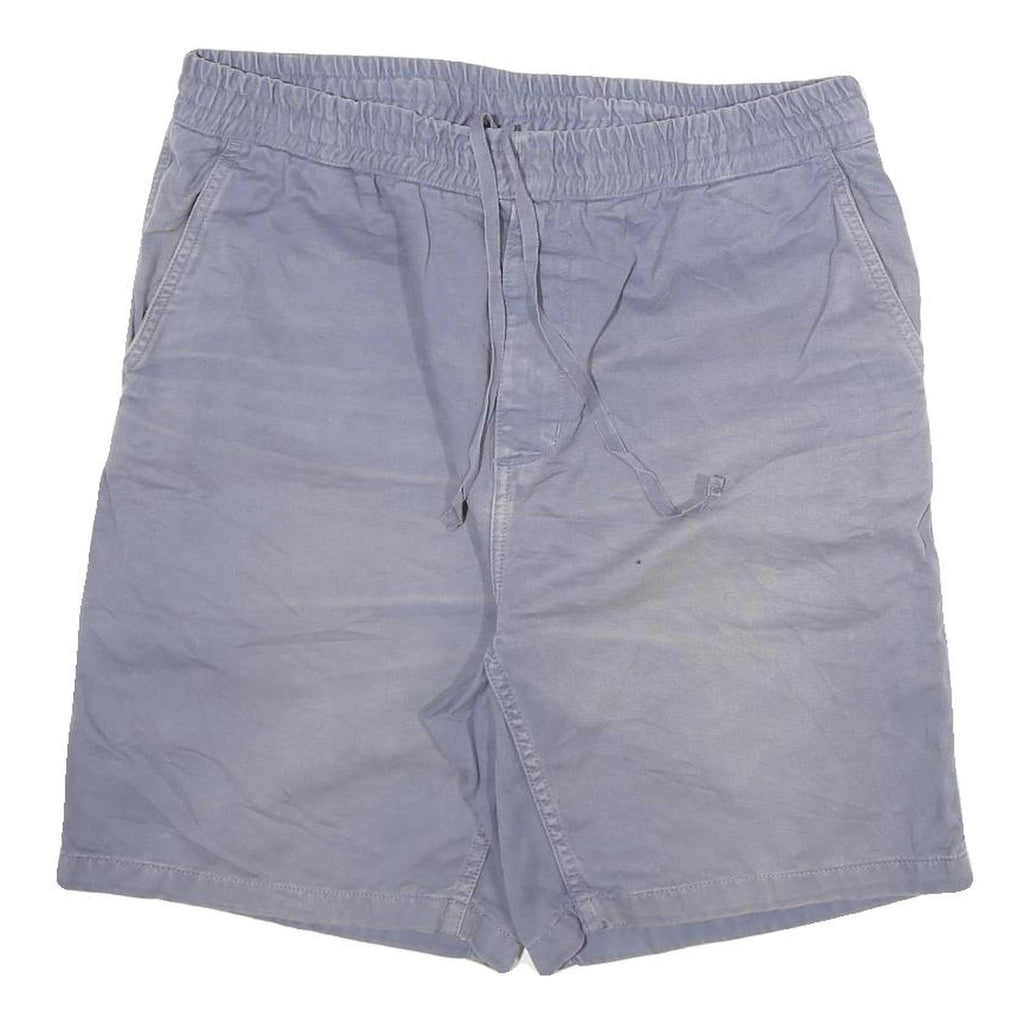CARHARTT Mens Shorts Blue Casual L W33 Cotton Blend Drawstring Waist