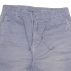 CARHARTT Mens Shorts Blue Casual L W33 Cotton Blend Drawstring Waist