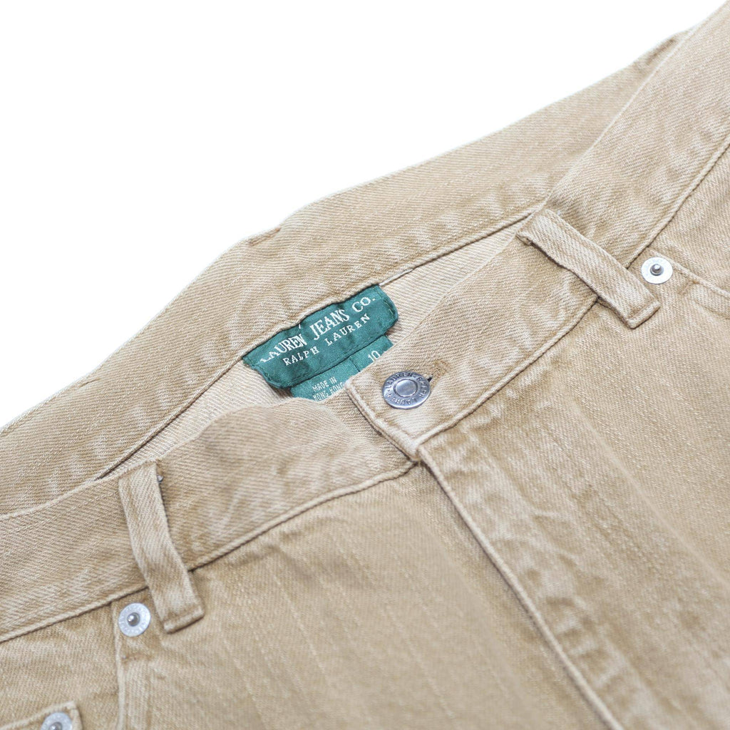 LAUREN RALPH LAUREN Womens Jeans Beige Regular Straight Denim Light W31 L32