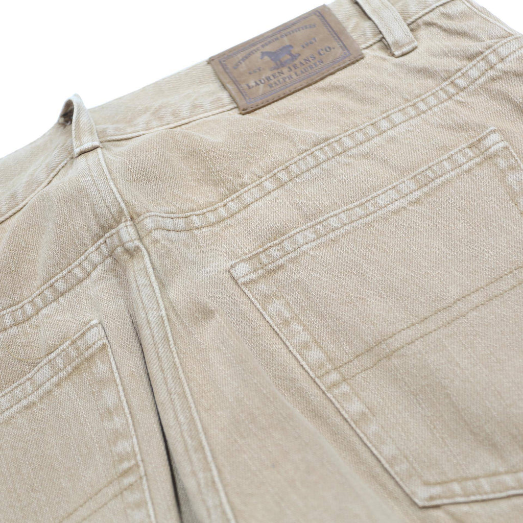 LAUREN RALPH LAUREN Womens Jeans Beige Regular Straight Denim Light W31 L32
