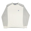 ASICS Mens White & Grey Crew Neck M Casual Cotton Blend Sweatshirt Pullover