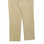 CARHARTT Mens Jeans Beige Regular Straight Denim W36 L32 Zip Cotton Blend