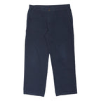 DICKIES Mens Polyester Blend Navy Blue Regular Straight Trousers W36 L29