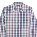 LEE Mens Shirt Blue Check Long Sleeve M