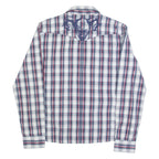 LEE Mens Shirt Blue Check Long Sleeve M