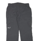 JACK WOLFSKIN Womens Polyester Blend Black Regular Fit Trousers W30 L28 Outdoor