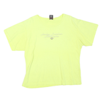 HARLEY DAVIDSON Womens Yellow Cotton Blend T-Shirt XL Short Sleeve Crew Neck