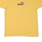 PUMA Mens Yellow Graphic T-Shirt S Short Sleeve Crew Neck Logo Sport