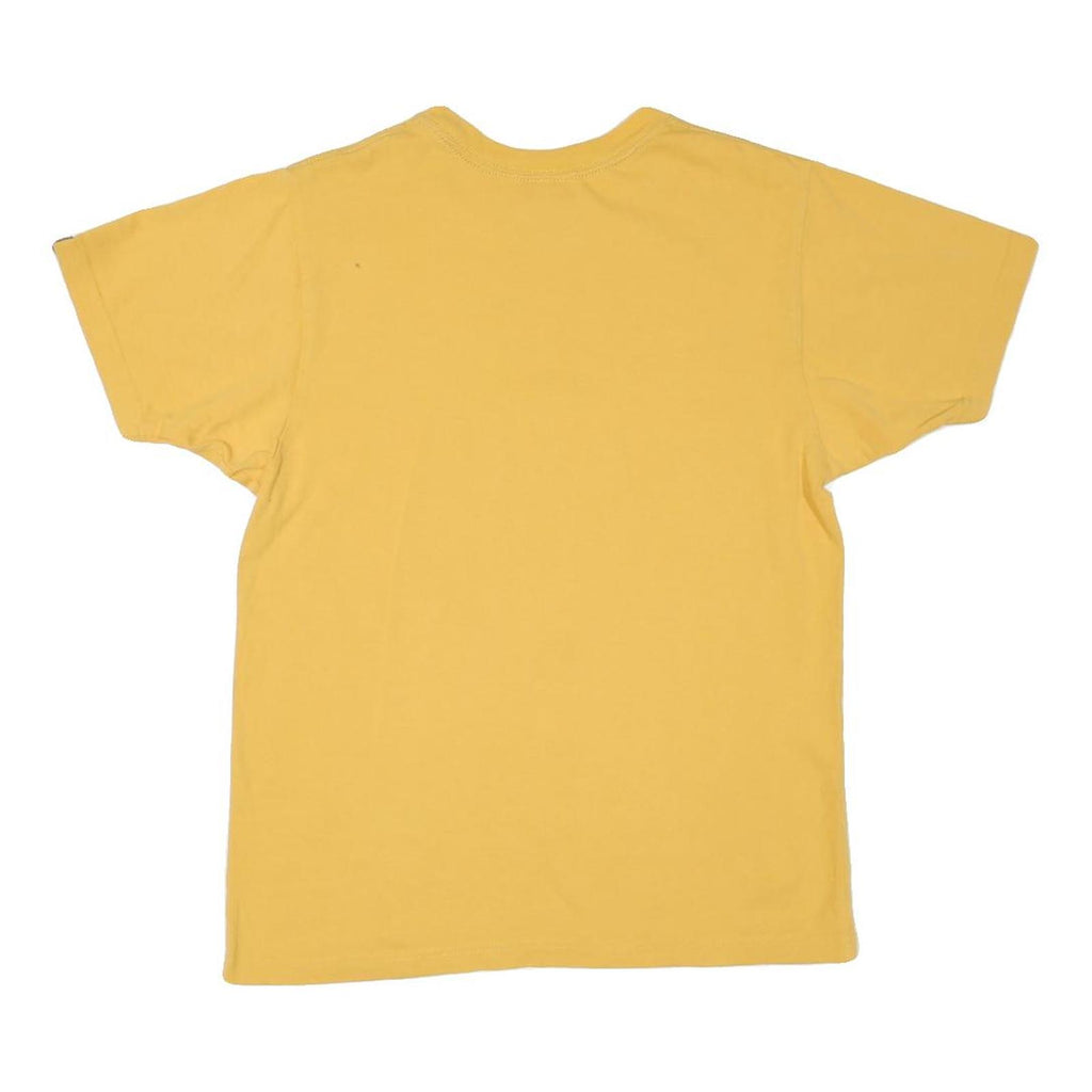 PUMA Mens Yellow Graphic T-Shirt S Short Sleeve Crew Neck Logo Sport