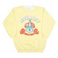 KARAS KLOSET Womens Yellow Sweatshirt Royalty Crest M Cotton Blend Crew Neck