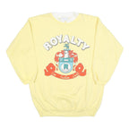 KARAS KLOSET Womens Yellow Sweatshirt Royalty Crest M Cotton Blend Crew Neck