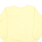 KARAS KLOSET Womens Yellow Sweatshirt Royalty Crest M Cotton Blend Crew Neck