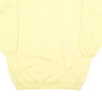 KARAS KLOSET Womens Yellow Sweatshirt Royalty Crest M Cotton Blend Crew Neck