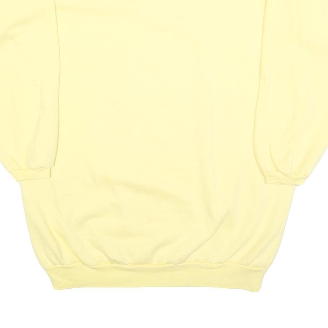 KARAS KLOSET Womens Yellow Sweatshirt Royalty Crest M Cotton Blend Crew Neck
