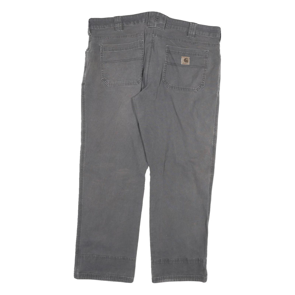 CARHARTT Mens Cotton Blend Grey Relaxed Straight Trousers W40 L29 Workwear