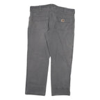 CARHARTT Mens Cotton Blend Grey Relaxed Straight Trousers W40 L29 Workwear
