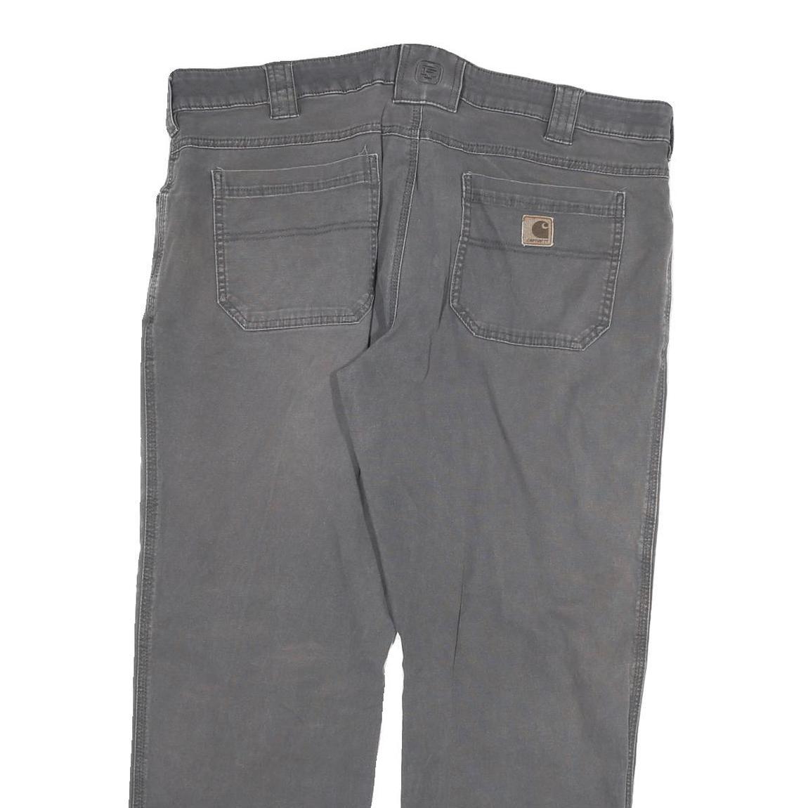 CARHARTT Mens Cotton Blend Grey Relaxed Straight Trousers W40 L29 Workwear