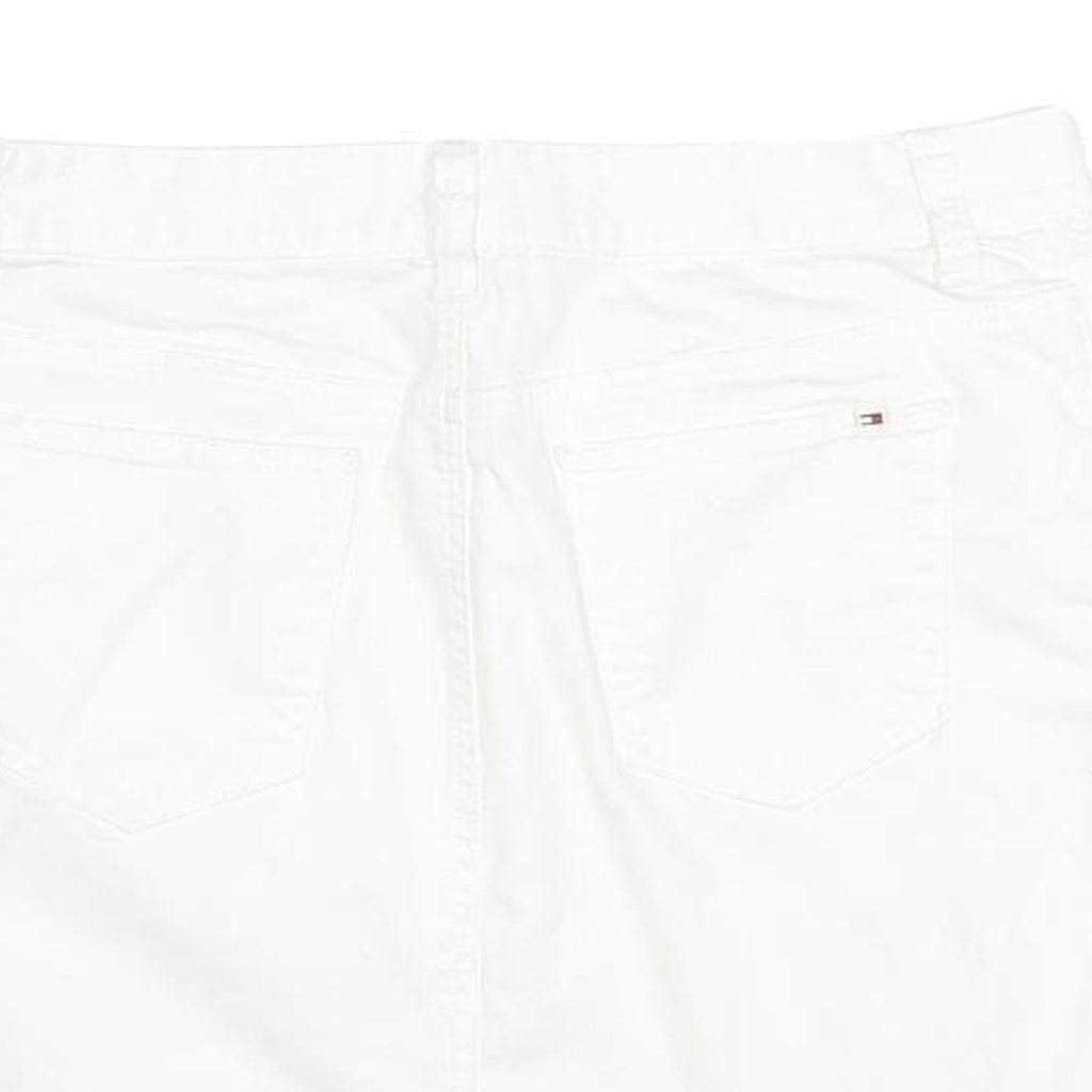 TOMMY HILFIGER Mens White Cotton Blend Mini Skirt M Casual Summer Wear