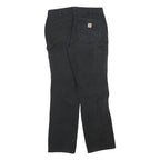 CARHARTT Womens Cotton Blend Black Relaxed Straight Trousers W30 L30 Workwear
