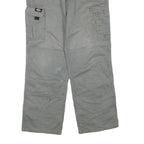 DICKIES Mens Regular Grey Cotton Blend Regular Fit Trousers W34 L30 Workwear