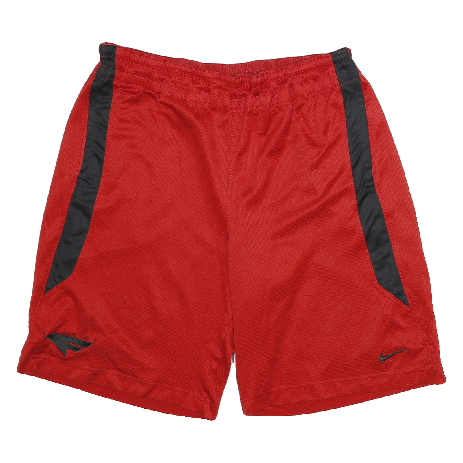 NIKE Mens Red & Black Casual Relaxed Fit Shorts L W32 Breathable Mesh Pockets