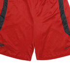 NIKE Mens Red & Black Casual Relaxed Fit Shorts L W32 Breathable Mesh Pockets