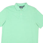 CHAPS Mens Green L Cotton Blend Polo Shirt Short Sleeve Plain Casual