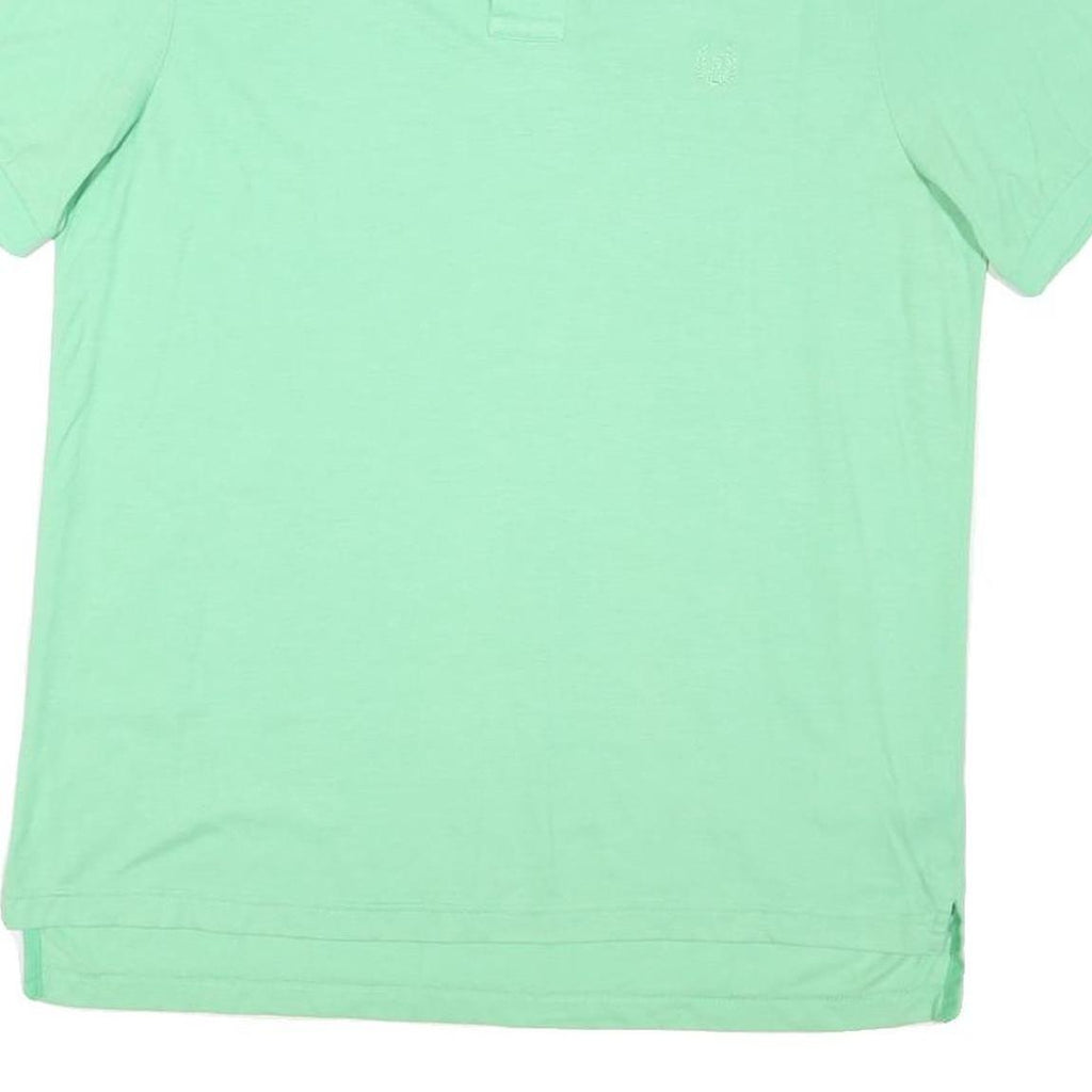 CHAPS Mens Green L Cotton Blend Polo Shirt Short Sleeve Plain Casual
