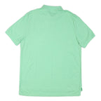 CHAPS Mens Green L Cotton Blend Polo Shirt Short Sleeve Plain Casual
