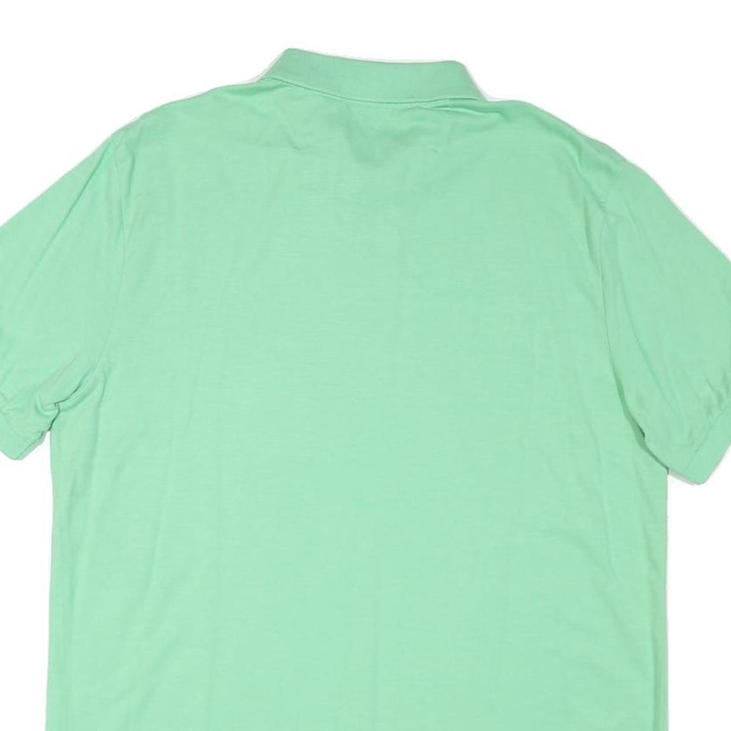 CHAPS Mens Green L Cotton Blend Polo Shirt Short Sleeve Plain Casual