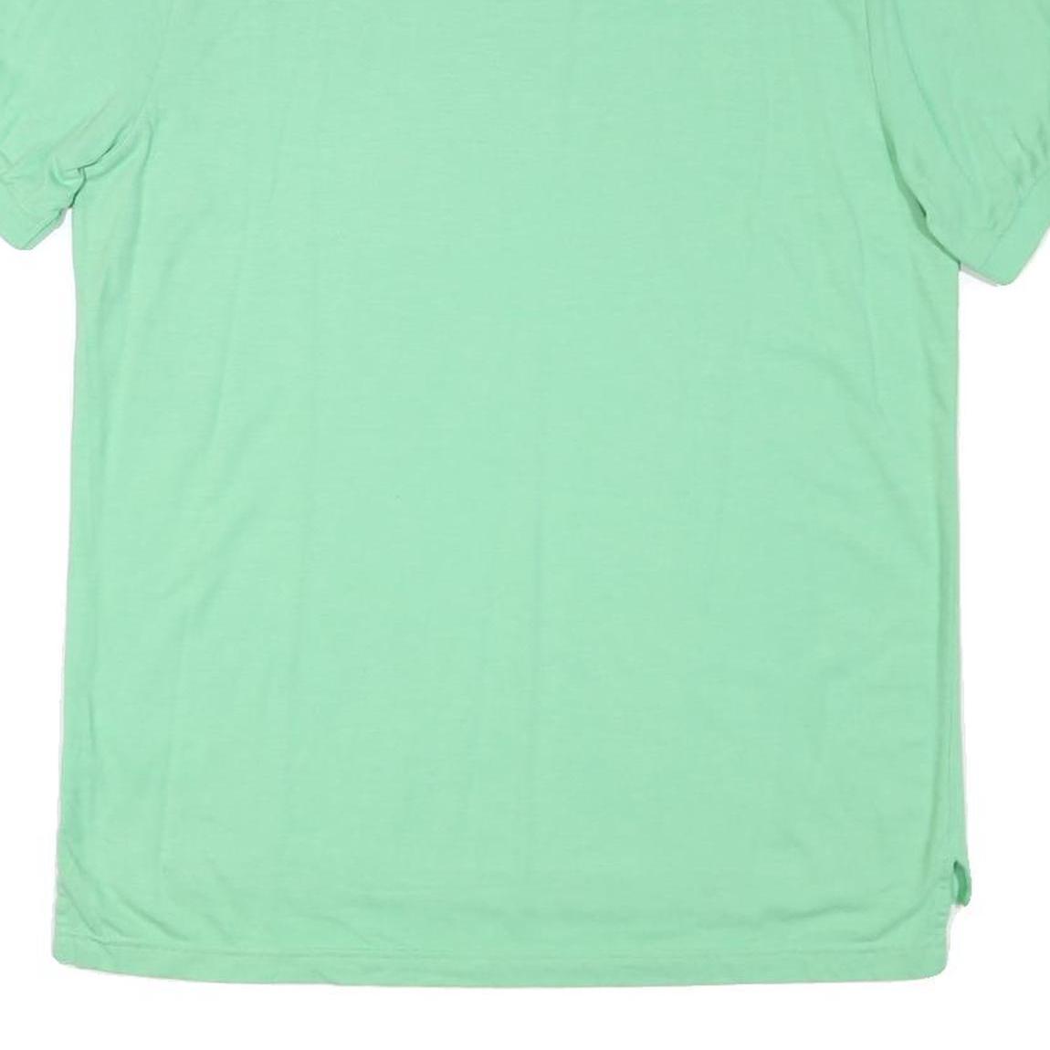 CHAPS Mens Green L Cotton Blend Polo Shirt Short Sleeve Plain Casual