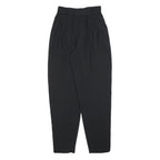 BIANCA Womens Polyester Black Regular Fit Straight Trousers W25 L32 Zip Closure