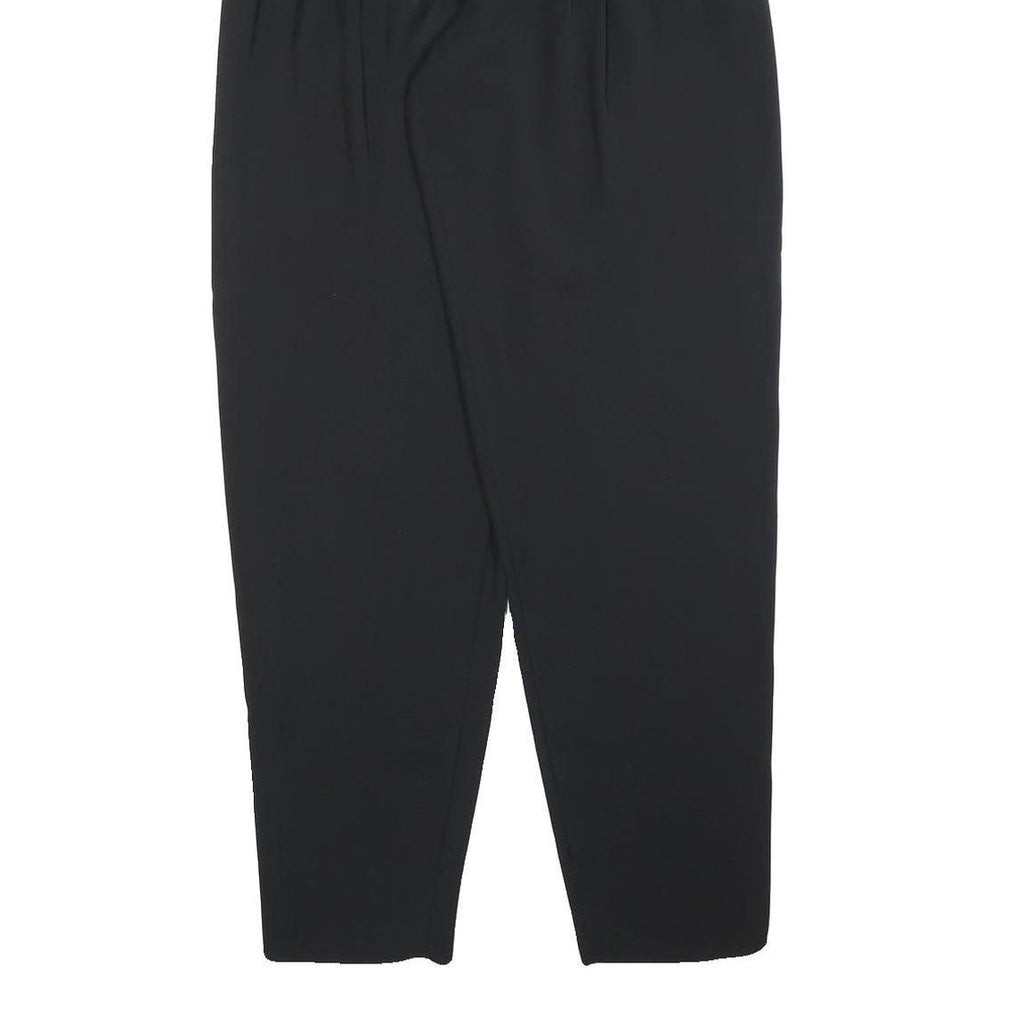 BIANCA Womens Polyester Black Regular Fit Straight Trousers W25 L32 Zip Closure