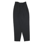 BIANCA Womens Polyester Black Regular Fit Straight Trousers W25 L32 Zip Closure