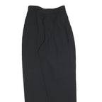 BIANCA Womens Polyester Black Regular Fit Straight Trousers W25 L32 Zip Closure