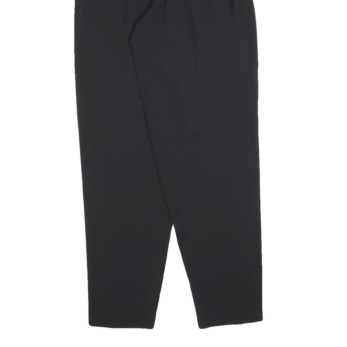 BIANCA Womens Polyester Black Regular Fit Straight Trousers W25 L32 Zip Closure