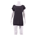 LAURA ASHLEY Womens T-Shirt Dress Blue Striped Short Sleeve Short UK 10