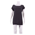 LAURA ASHLEY Womens T-Shirt Dress Blue Striped Short Sleeve Short UK 10