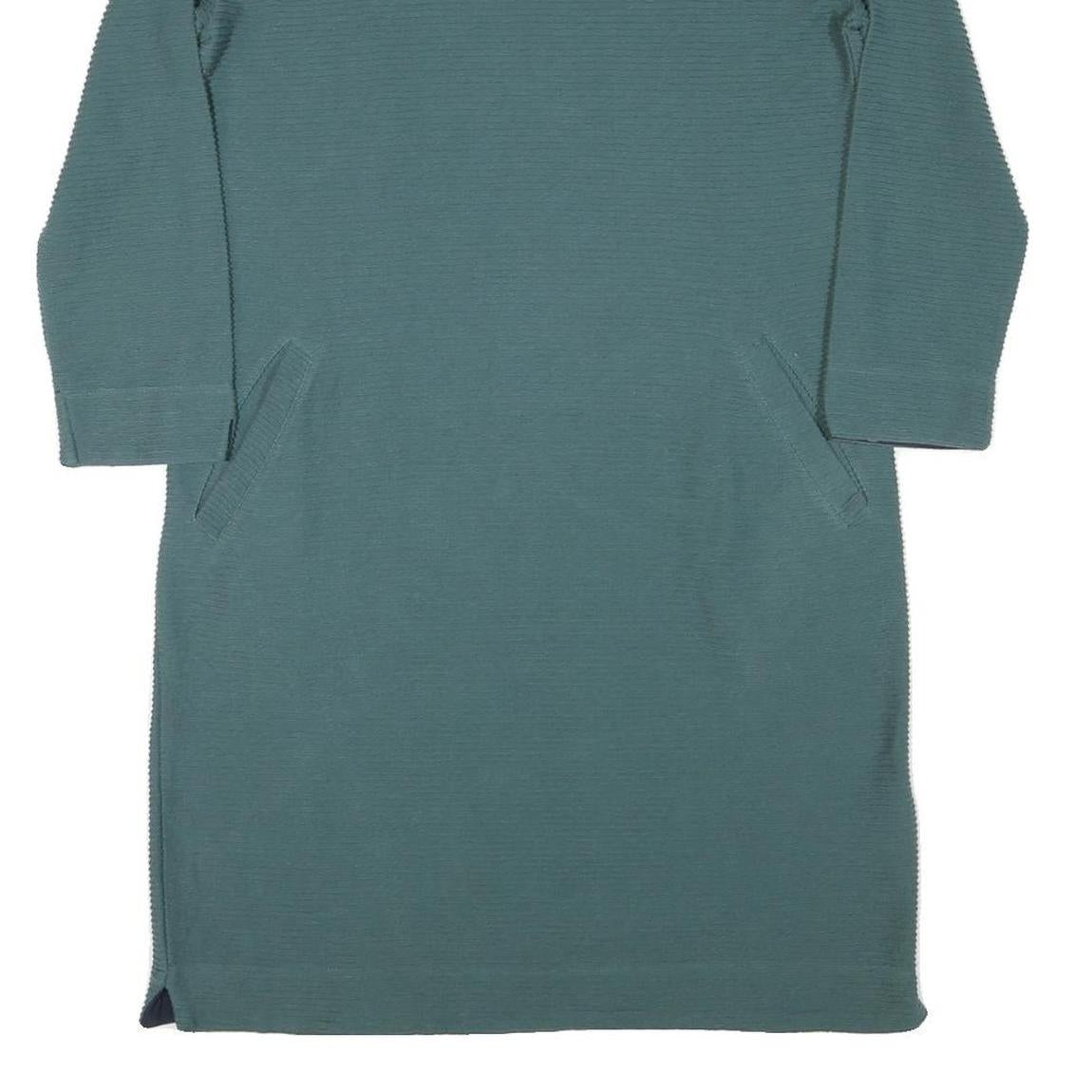 WHITE STUFF Womens Blue Day Cotton Blend Shift Dress UK 14 Casual Comfortable