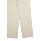 DICKIES Mens Cotton Blend Beige Regular Fit Straight Leg Trousers W33 L30