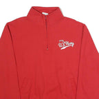 CHAMPION Mens Red U.S. Navy 1/4 Zip Sweatshirt M Cotton Blend Pullover