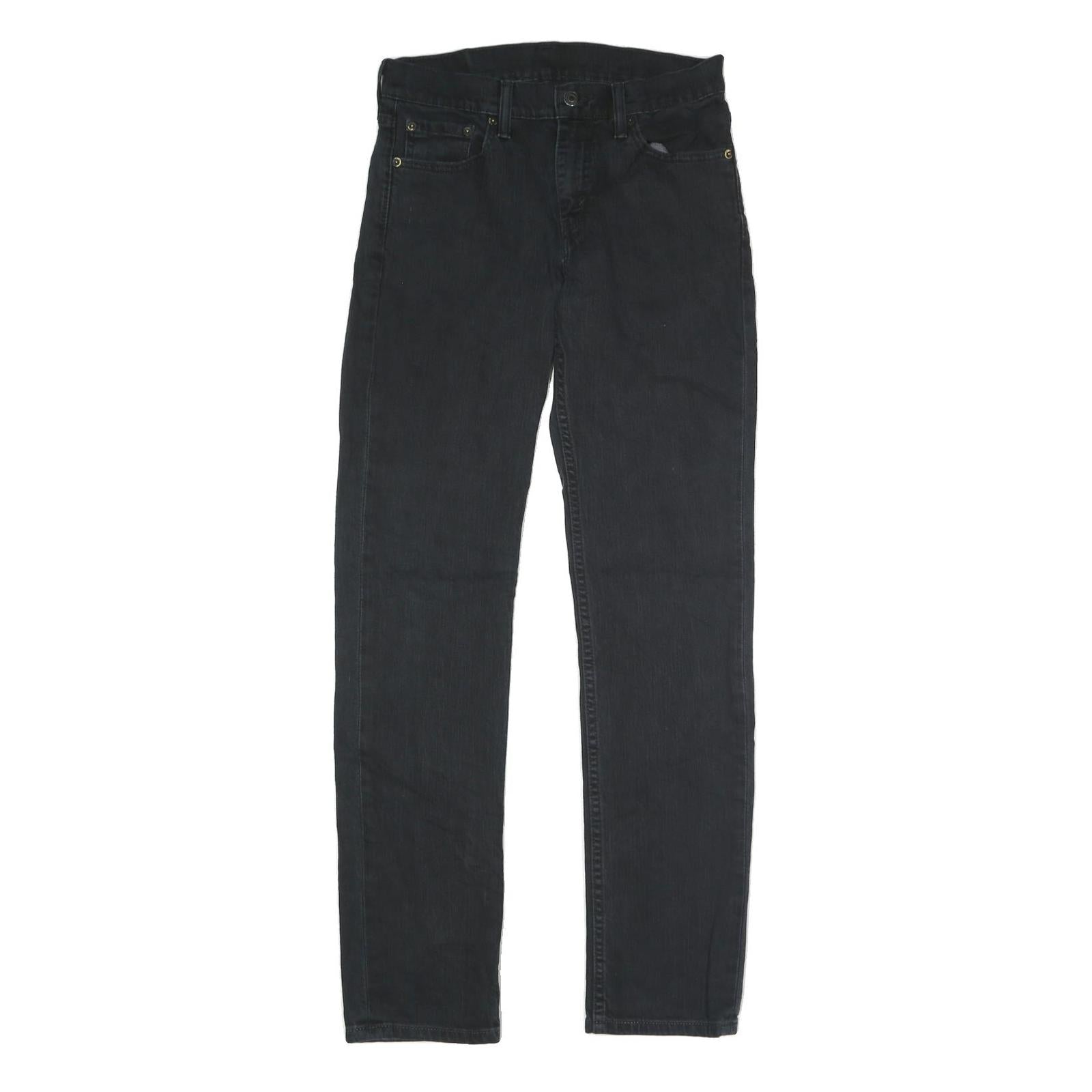 LEVI'S 511 Slim Mens Jeans Black Slim Skinny Denim W30 L32 Classic Zip Fastening