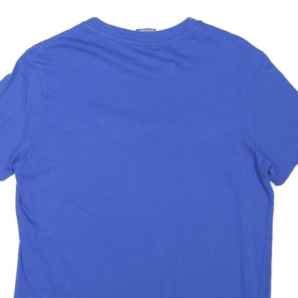 CHAMPION Mens Blue Graphic T-Shirt XS Short Sleeve Crew Neck Cotton Blend Casual