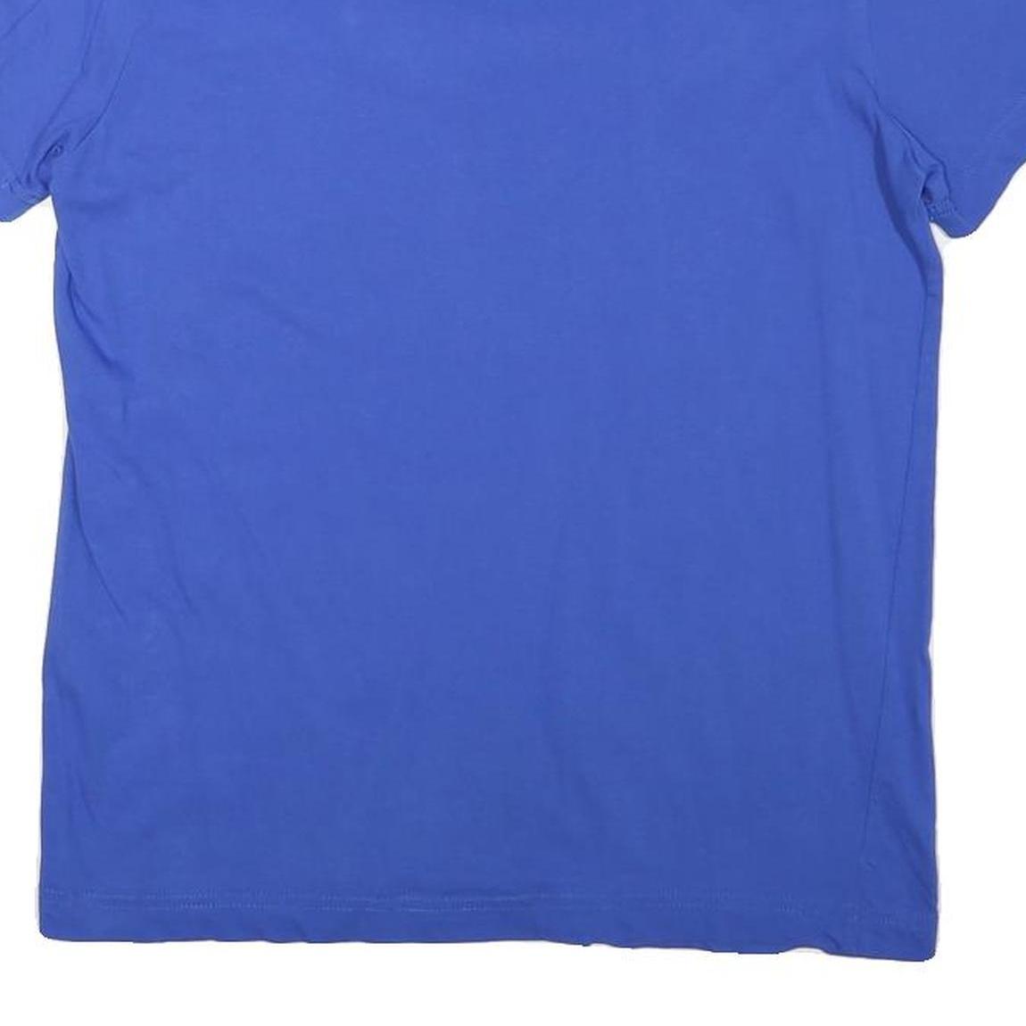 CHAMPION Mens Blue Graphic T-Shirt XS Short Sleeve Crew Neck Cotton Blend Casual