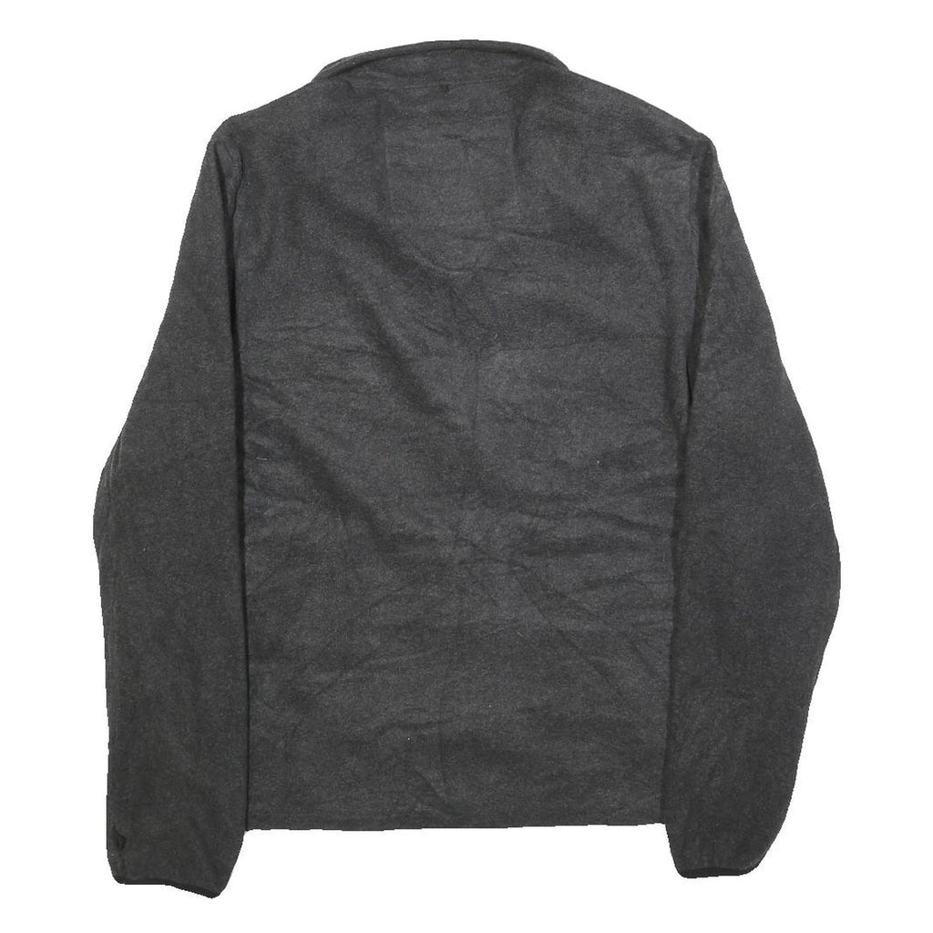 TOMMY HILFIGER Womens Grey Plain Full Zip Crew Neck Basic Knit S Casual Jumper