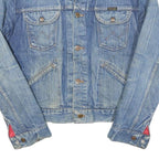 WRANGLER Mens Blue Button Cotton Blend Denim Jacket XS Casual Vintage Style
