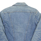 WRANGLER Mens Blue Button Cotton Blend Denim Jacket XS Casual Vintage Style